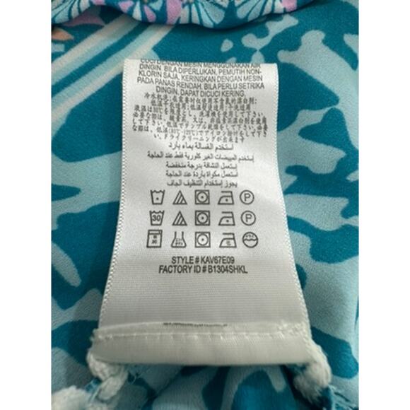 "BCBGMAXAZRIA" PYPER Kimono Chiffon Dress Suit Cover Up SZ L Waist Cinch Summer - Picture 8 of 9